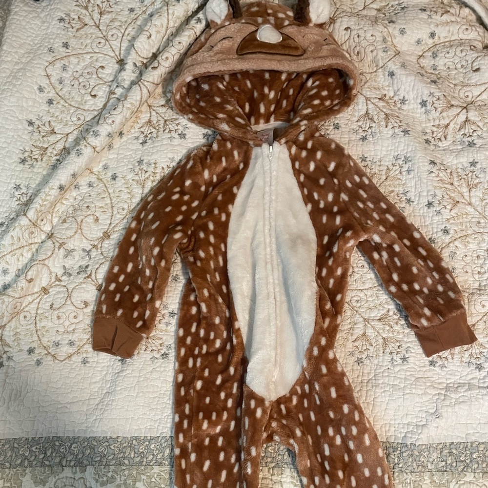 Zip up reindeer outfit
